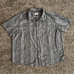 American Eagle Classic Fit Striped Button Up Shirt XXL Cotton Coastal Dadcore